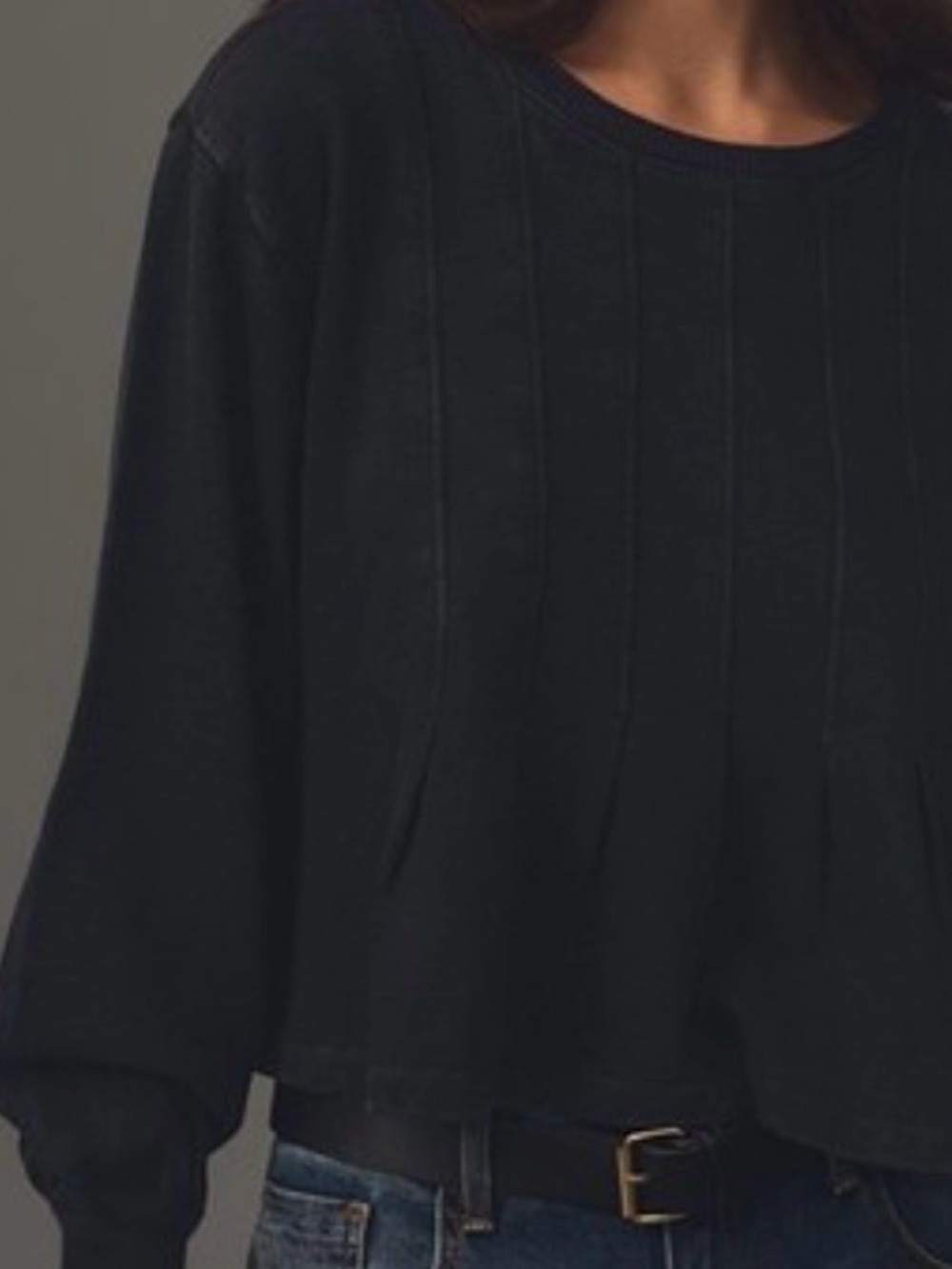 Anthropologie Pilcro Box-Pleated Sweatshirt Small NWT - Picture 2 of 11